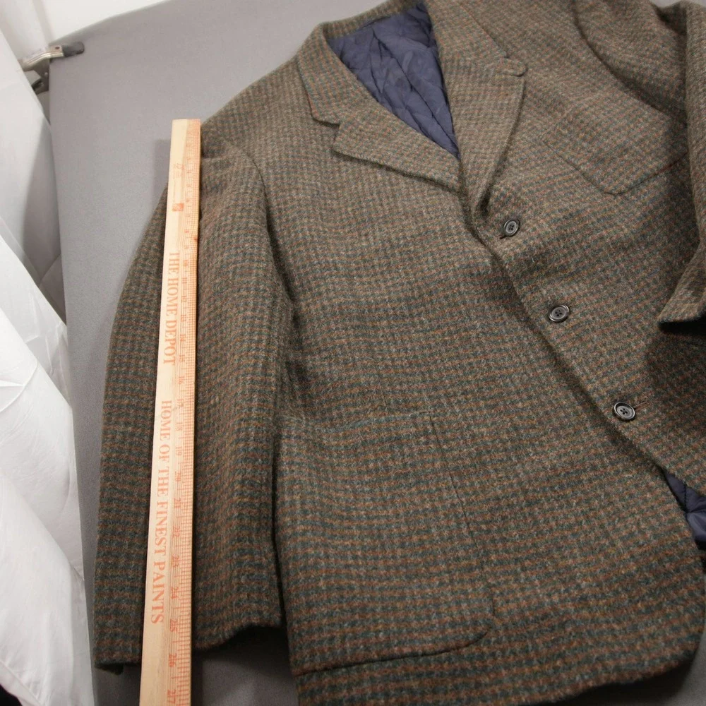 Vintage USA LL Bean Thinsulate Wool Nylon Micro Check Men Blazer XLT University